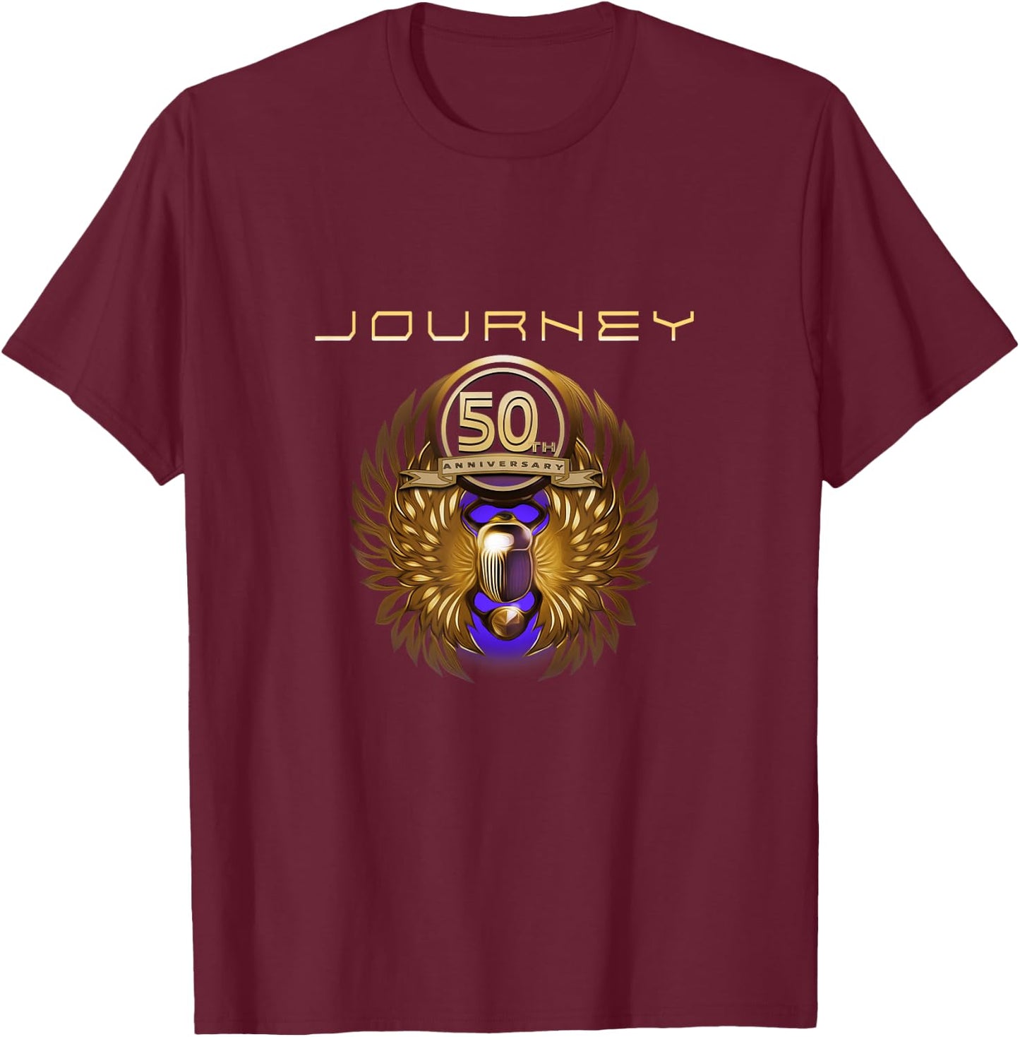 Journey Official 50th Anniversary T-Shirt - T-Shirt | Maroon