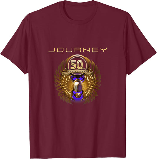 Journey Official 50th Anniversary T-Shirt - T-Shirt | Maroon