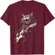 Guitar Cat Women, Men, Kids T-Shirt - T-Shirt | Maroon