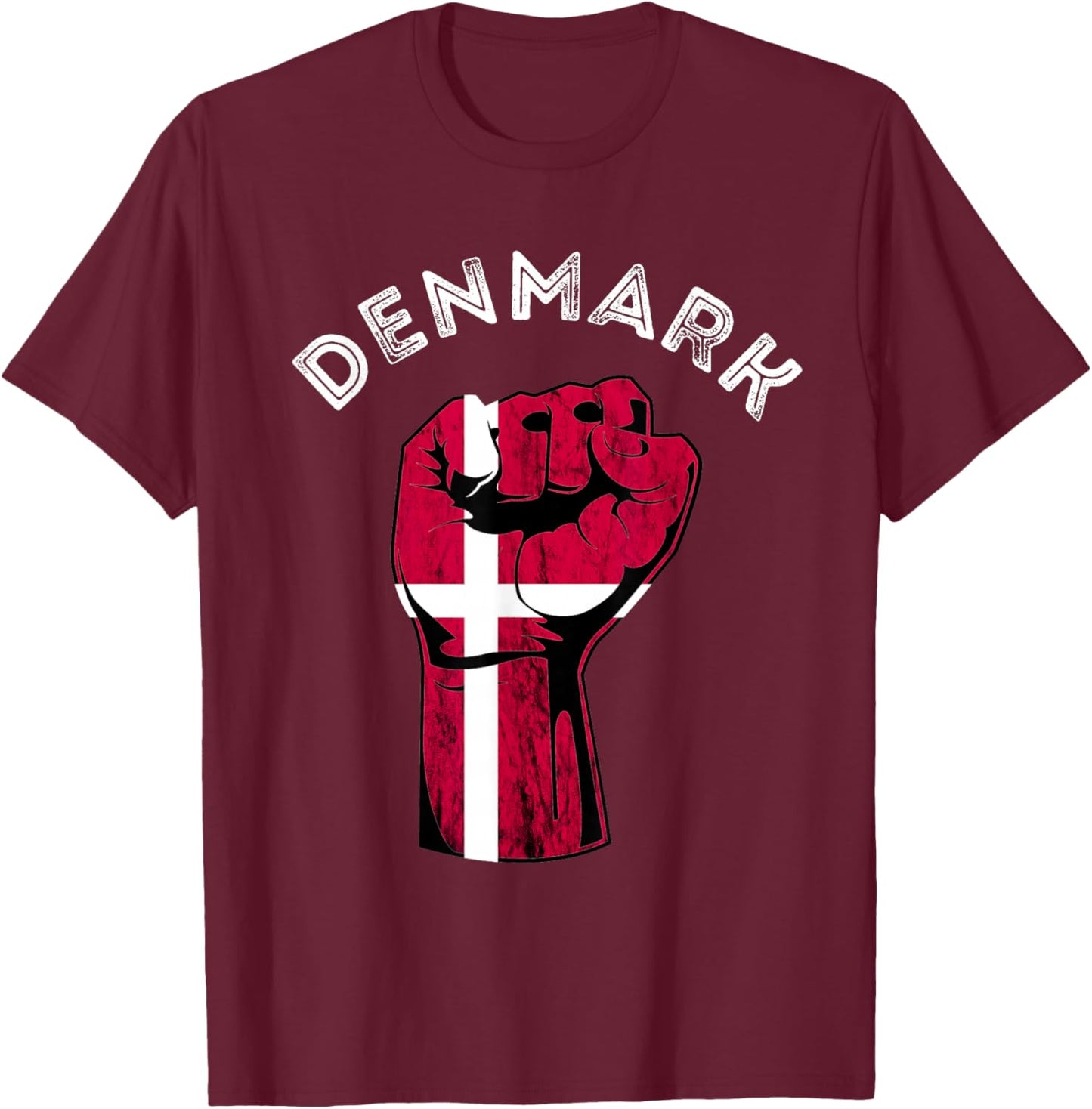 Denmark Handfist Power Denmark Flag Dansk Danish Roots T-Shirt - T-Shirt | Maroon