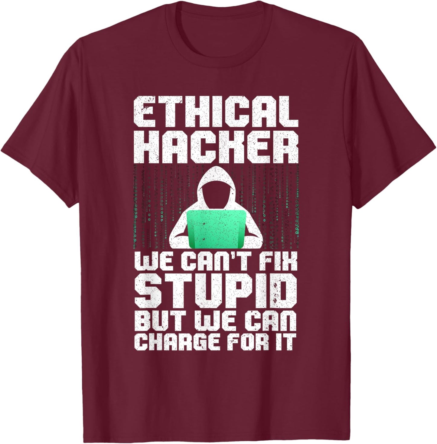Cool Ethical Hacking Art Women Cybersecurity Science T-Shirt - T-Shirt | Maroon