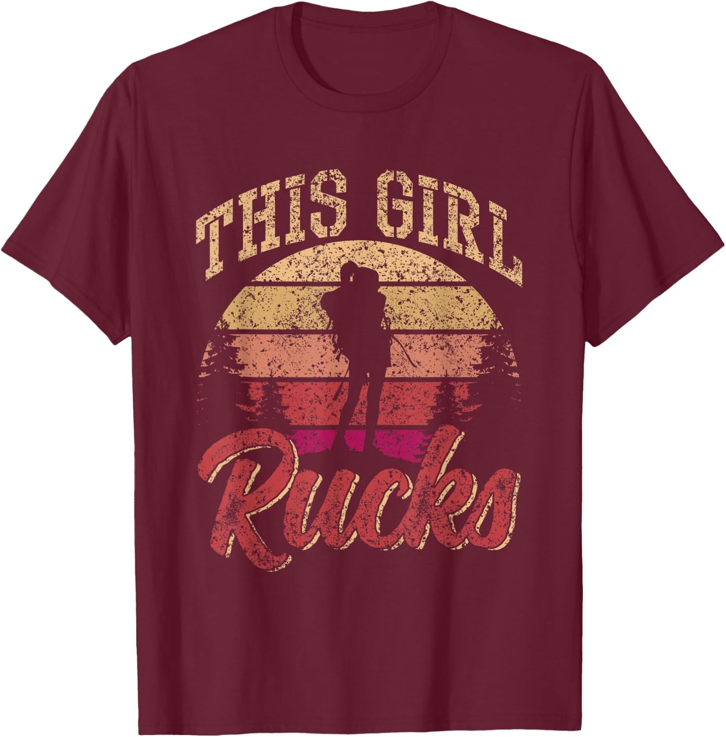 This Girl Backpack Backpack Workout Backpacks T-Shirt - T-Shirt | Maroon