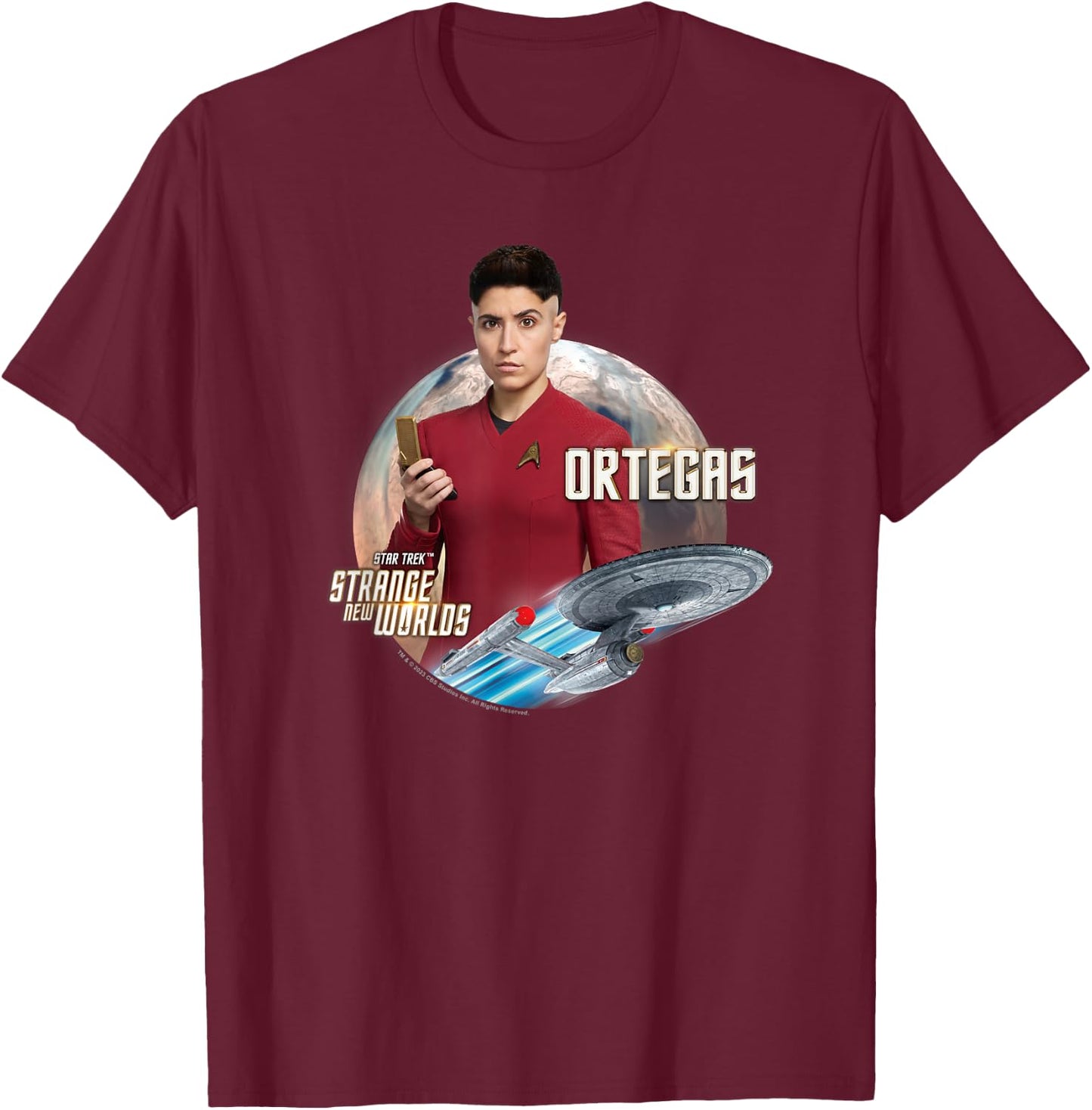 Star Trek Strange New Worlds Ortegas T-Shirt - T-Shirt | Maroon