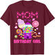 Mom Of The Birthday Gifts Girl Candyland Candy Birthday T-Shirt - T-Shirt | Maroon