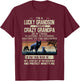 I’m A Lucky Grandson I Have A Crazy Grandpa T-Shirt - T-Shirt | Maroon