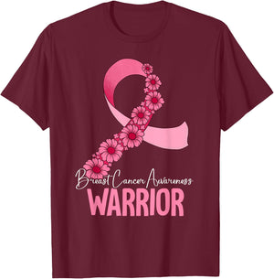 Warrior Breast Cancer T-Shirt - T-Shirt | Maroon