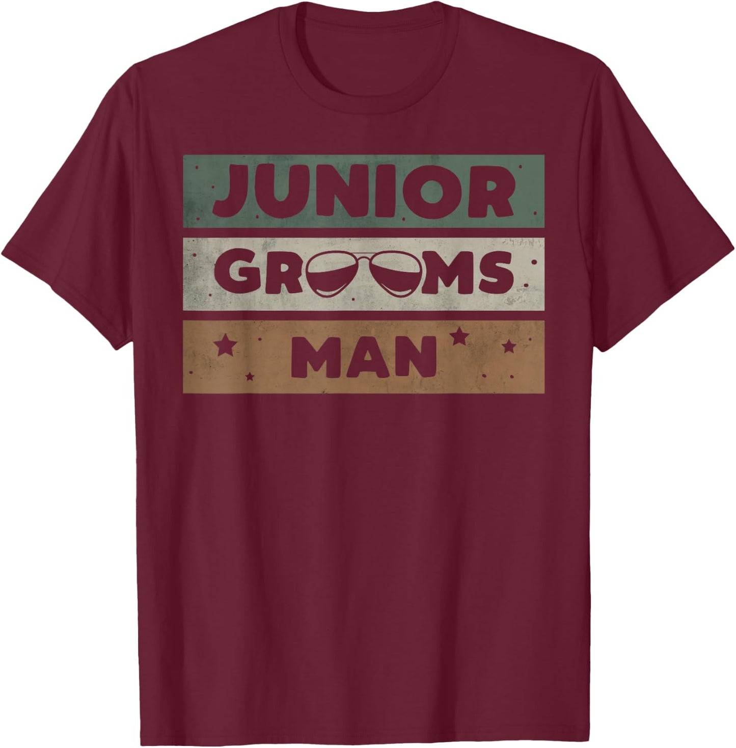Junior Groomsmen Gifts For Boys Boys' Black Vintage Wedding T-Shirt - T-Shirt | Maroon