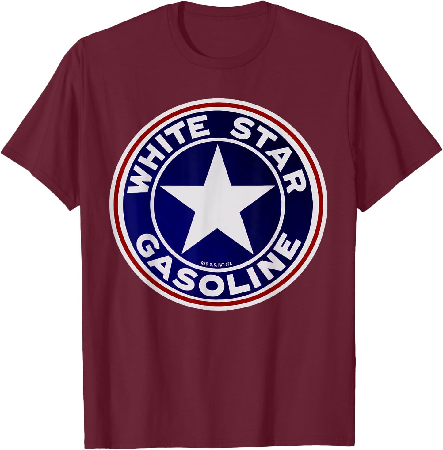 Retro Vintage Gas Station White Star Motor Oil Car Garage T-Shirt - T-Shirt | Maroon