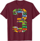 Garbage Truck 3rd Birthday Party Toddler 3 Year Old Boy Kids T-Shirt - T-Shirt | Maroon