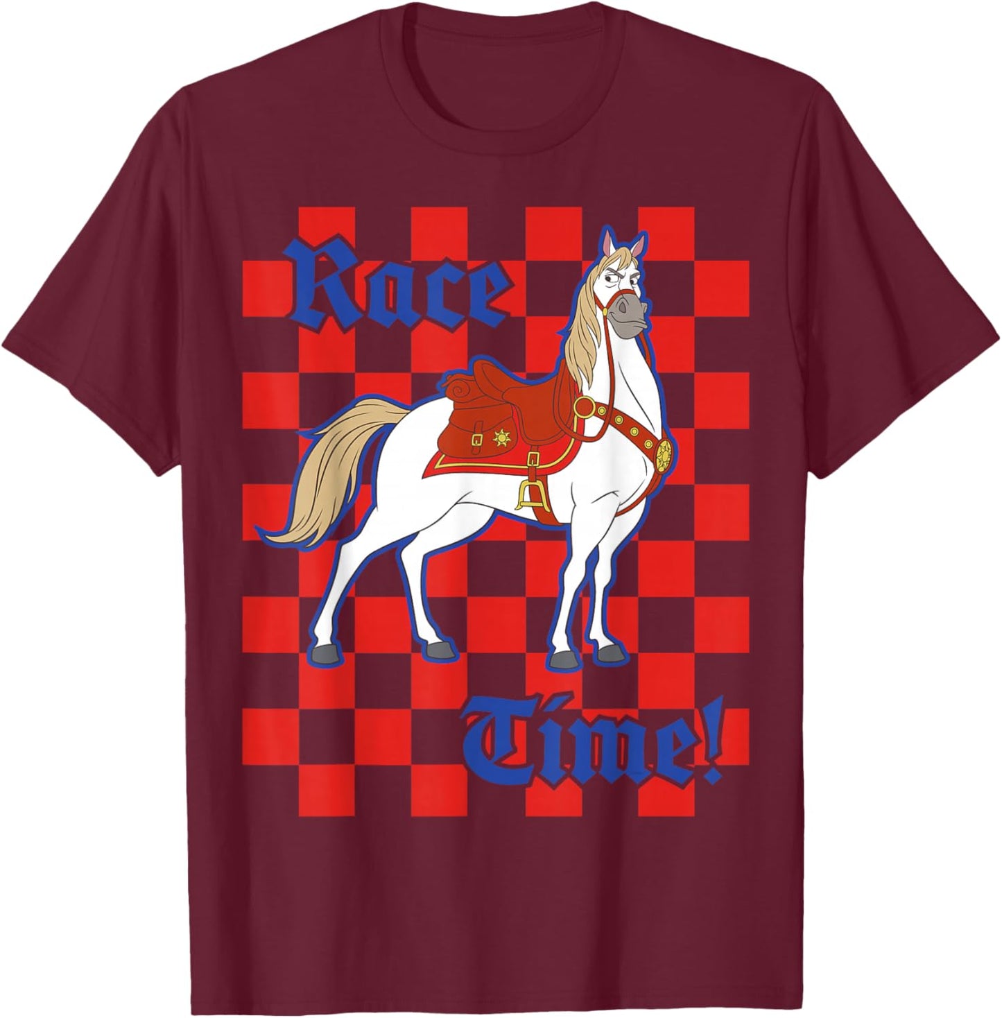 Disney Tangled Maximus Horse Race Time! T-Shirt - T-Shirt | Maroon