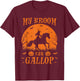 Funny Halloween Witch Riding A Horse Instead Of A Broom T-Shirt - T-Shirt | Maroon