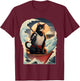 Japanese Samurai Cat Men Women Girls Kids T-Shirt - T-Shirt | Maroon