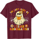 You Can't Scare Me I Teach Kindergarten Halloween Teacher T-Shirt - T-Shirt | Maroon
