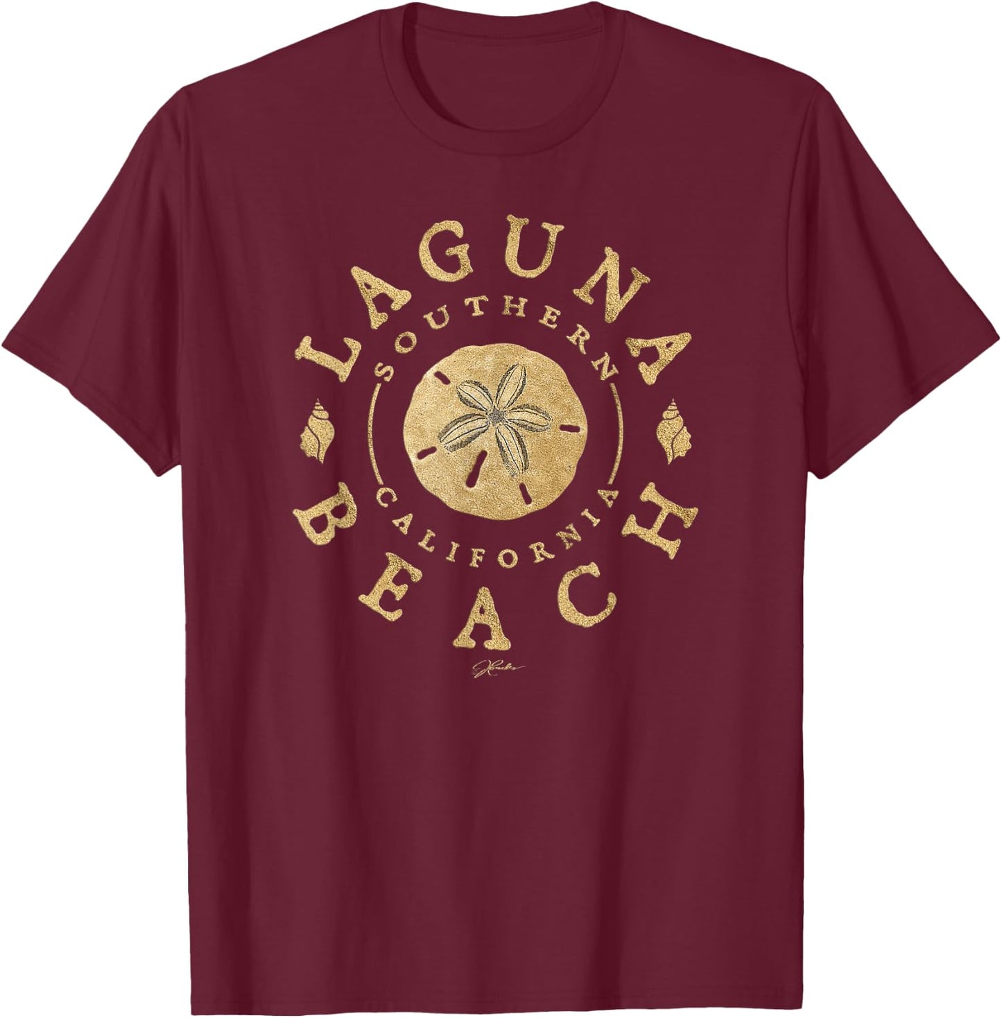 JCombs: Laguna Beach, California, Sand Dollar, Beach Women Kids T-Shirt - T-Shirt | Maroon