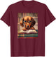 Dachshund Reading Funny Dog Book Lover Men Women Kids T-Shirt - T-Shirt | Maroon