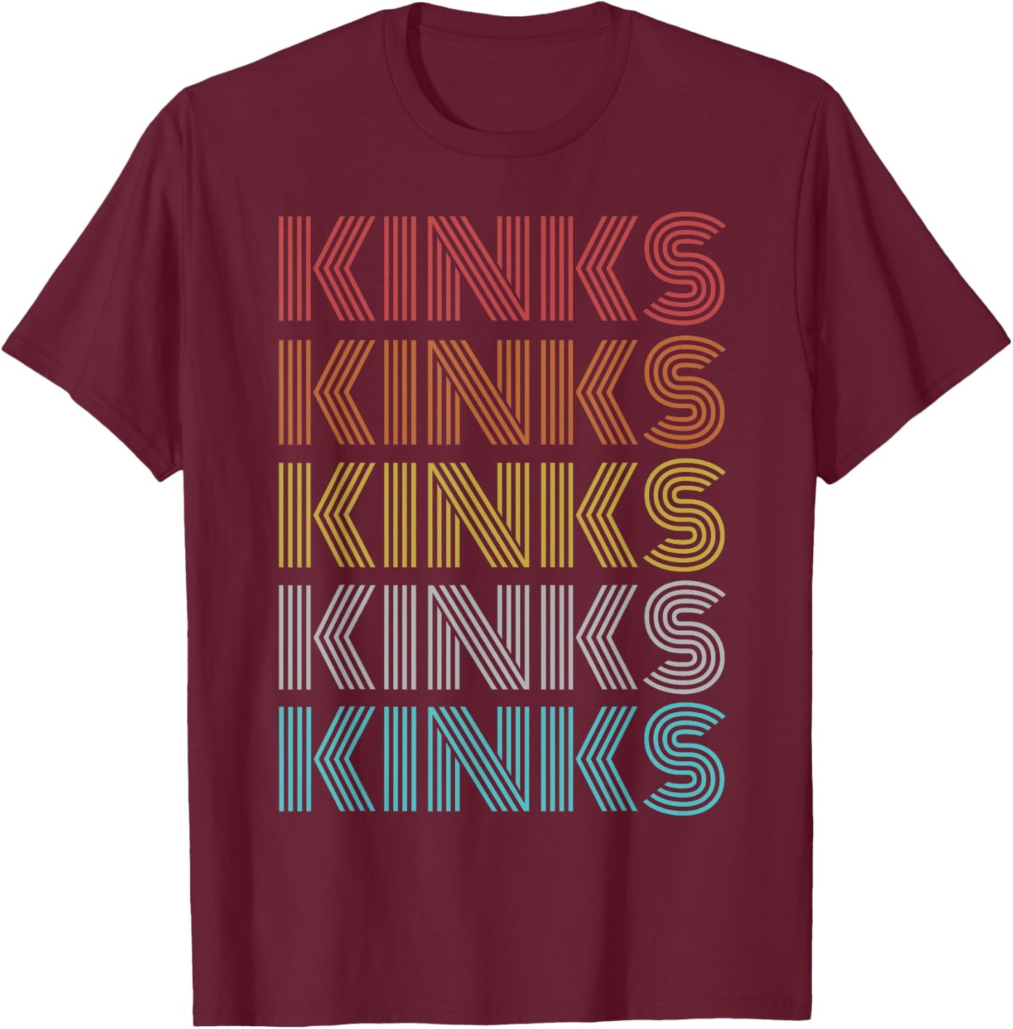 Retro Vintage Kinks T-Shirt - T-Shirt | Maroon