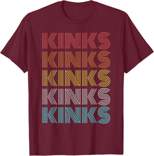 Retro Vintage Kinks T-Shirt - T-Shirt | Maroon