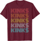 Retro Vintage Kinks T-Shirt - T-Shirt | Maroon