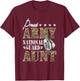 Proud Army National Guard Aunt National Guard Women's Black Regular Fit Short Sleeve Small Modern Military Graduation T-Shirt - T-Shirt | Maroon