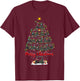 Golf Cart Lover Xmas Lighting Santa Golf Cart Christmas Tree T-Shirt - T-Shirt | Maroon