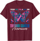 I Wear Teal Pink Blue For Thyroid Cancer Awareness Butterfly T-Shirt - T-Shirt | Maroon