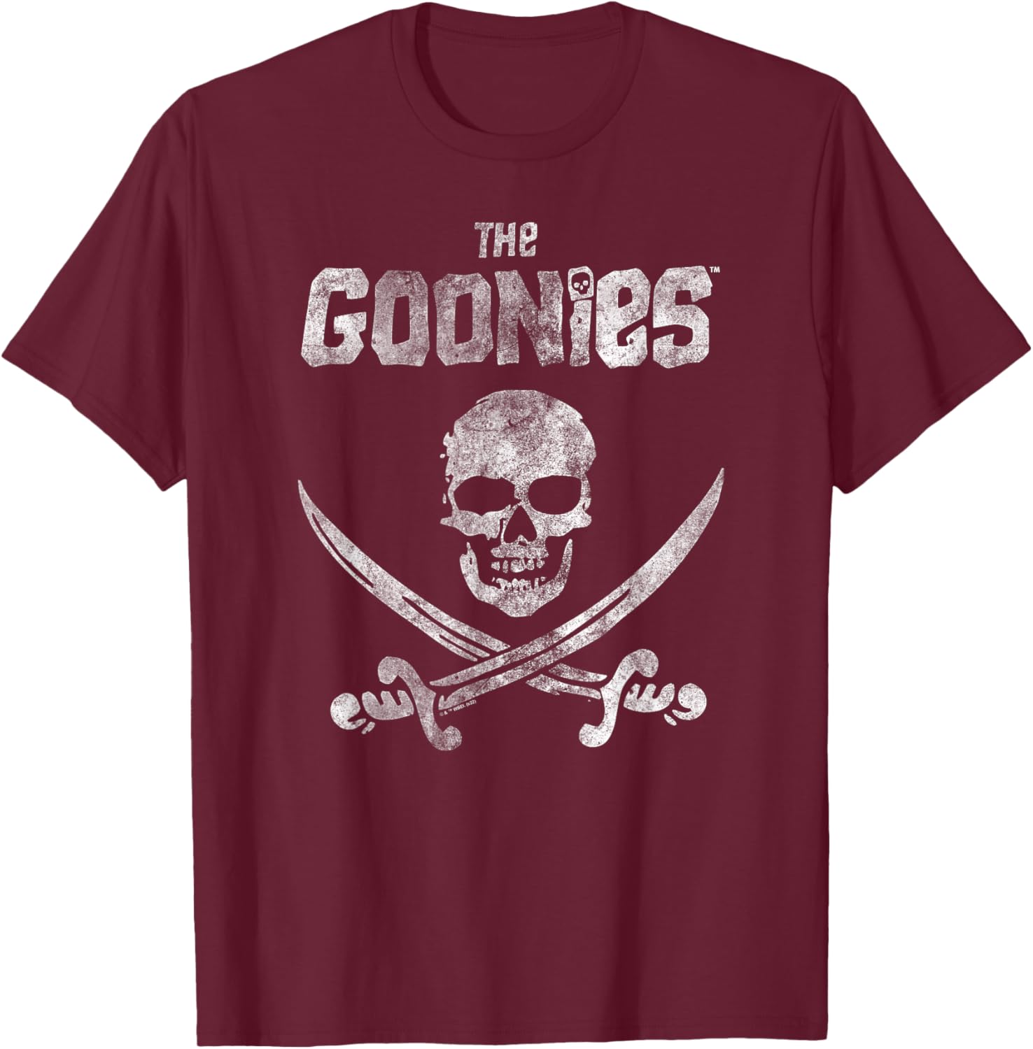 The Goonies Flag on Black T-Shirt - T-Shirt | Maroon