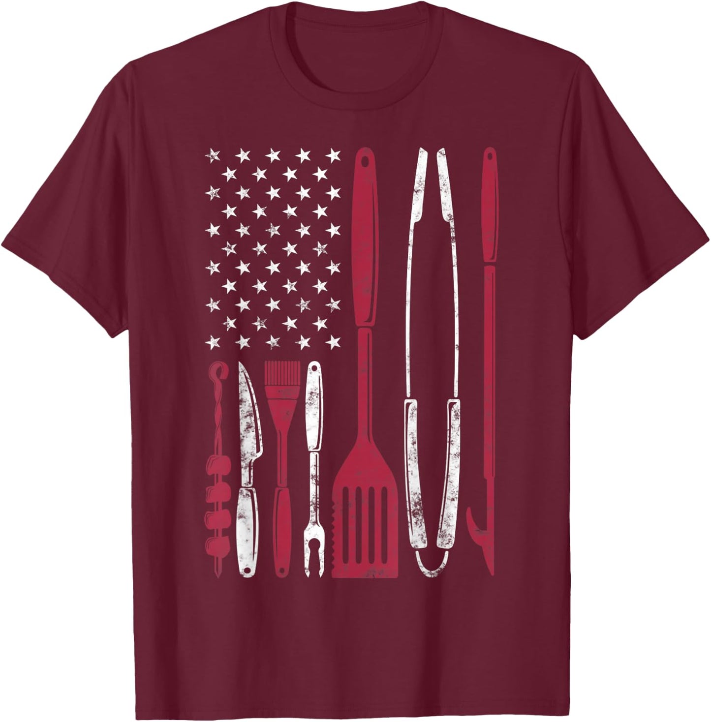 BBQ Smoker Barbecue Chef Smoking Tools Grilling Pit Master T-Shirt - T-Shirt | Maroon