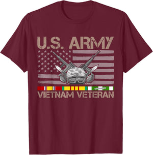 US Army Vietnam Veteran T-Shirt - T-Shirt | Maroon