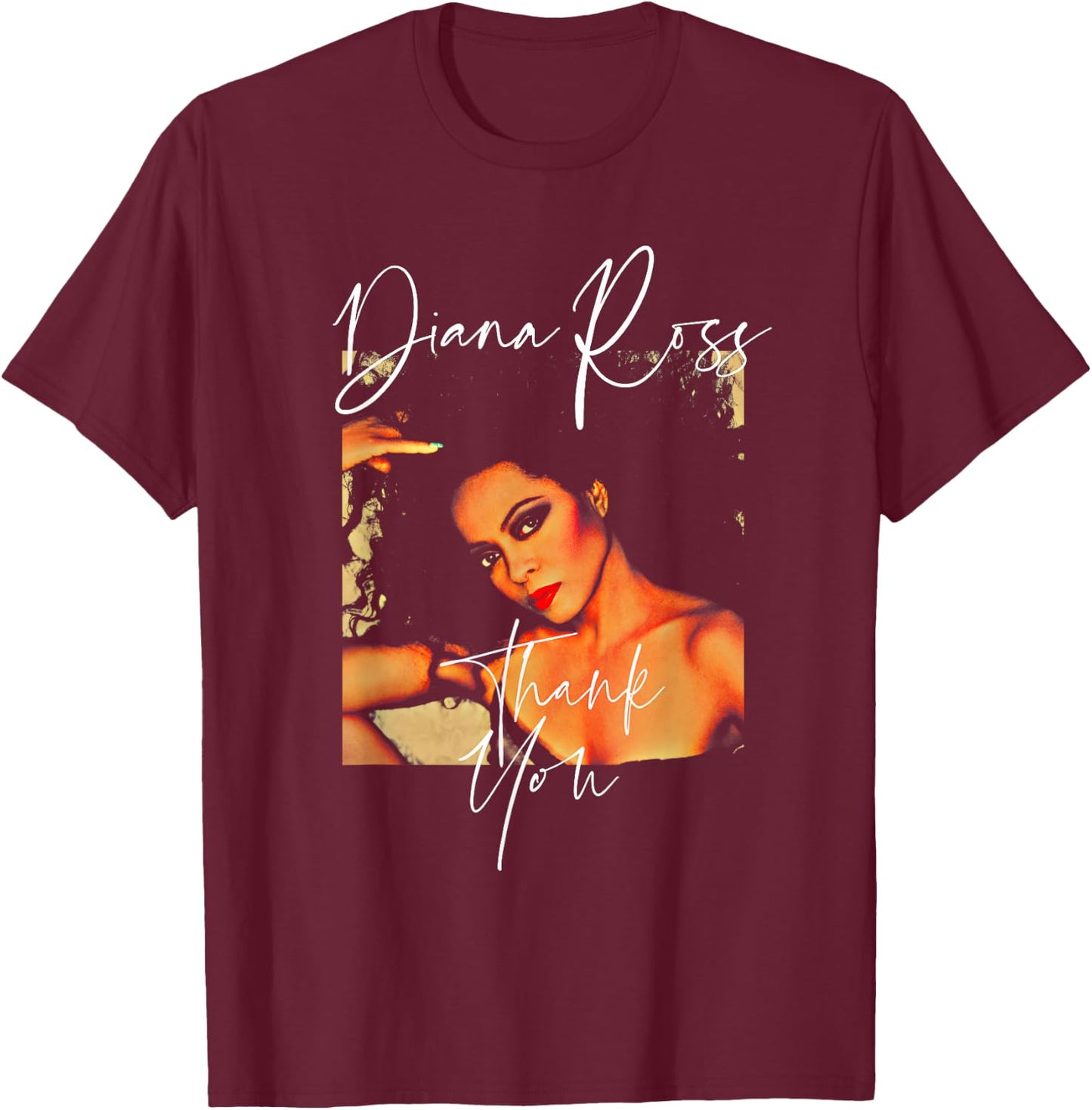 Diana Ross - Thank You Album T-Shirt - T-Shirt | Maroon