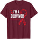 Survivor Stroke Awareness Stroke Survivor T-Shirt - T-Shirt | Maroon