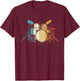 Retro Vintage Drum Sets - Drummer Drumming Lover Percussion T-Shirt - T-Shirt | Maroon