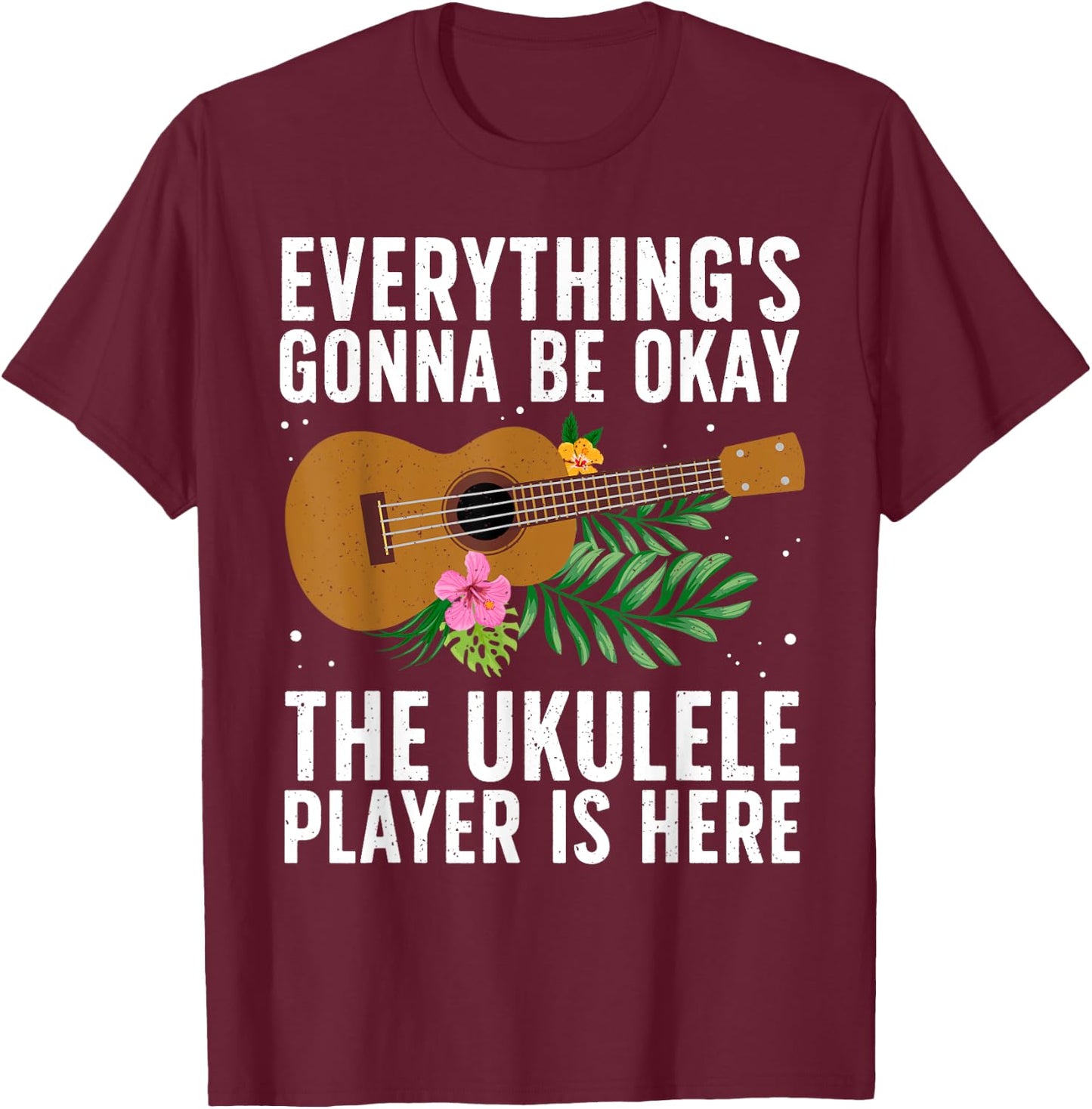Cool Ukulele Player Design Women Uke Ukulele Lover T-Shirt - T-Shirt | Maroon
