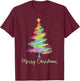 Merry Christmas Tree Matching Family Xmas Men Women Kids T-Shirt - T-Shirt | Maroon