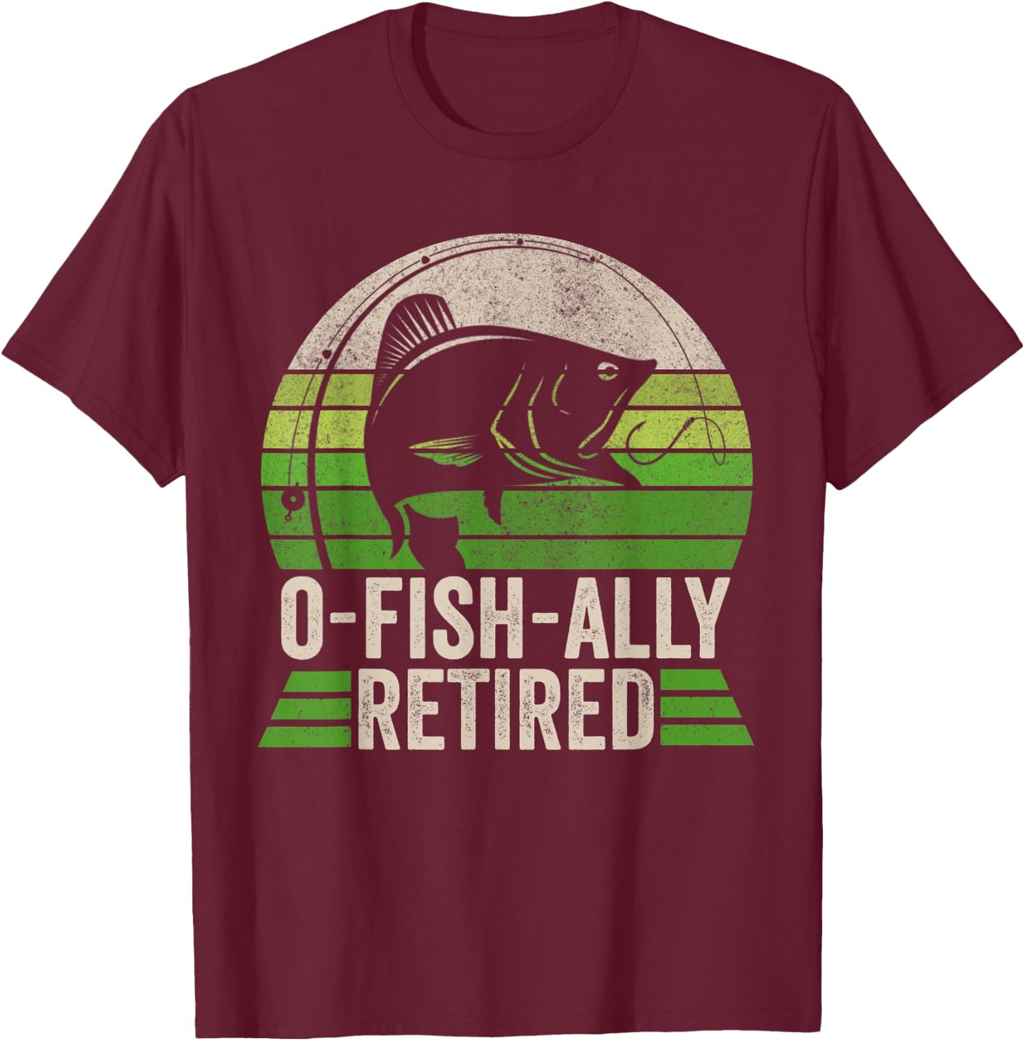 Retirement Fishing , Retired 2022 Fishing T-Shirt - T-Shirt | Maroon