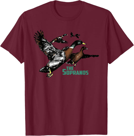 Ducks The Sopranos Do You Feel Depressed The Duck Left I T-Shirt - T-Shirt | Maroon