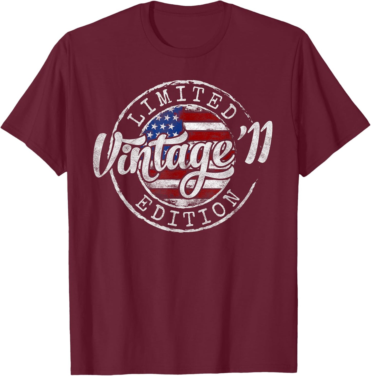 Vintage 2011 14th Birthday Gifts for Boy Girl 14 Year Old T-Shirt - T-Shirt | Maroon