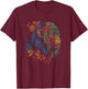 Artistic Abstract Howler Monkey Art Ape Lover Monkey T-Shirt - T-Shirt | Maroon