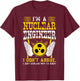 Nuclear Engineer & Nuclear Plant Shirts and Gifts I'm A Nuclear Engineer - Black, Small, -Adults, Short Sleeve, , Modern Nuclear Radiation, Polyester 100% T-Shirt - T-Shirt | Maroon