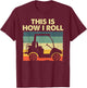 Funny Golf Cart Design Women Kids Golfer Golf Lover T-Shirt - T-Shirt | Maroon