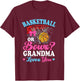 Basketball Or Bows Grandma Loves You Gender Baby Reveal T-Shirt - T-Shirt | Maroon