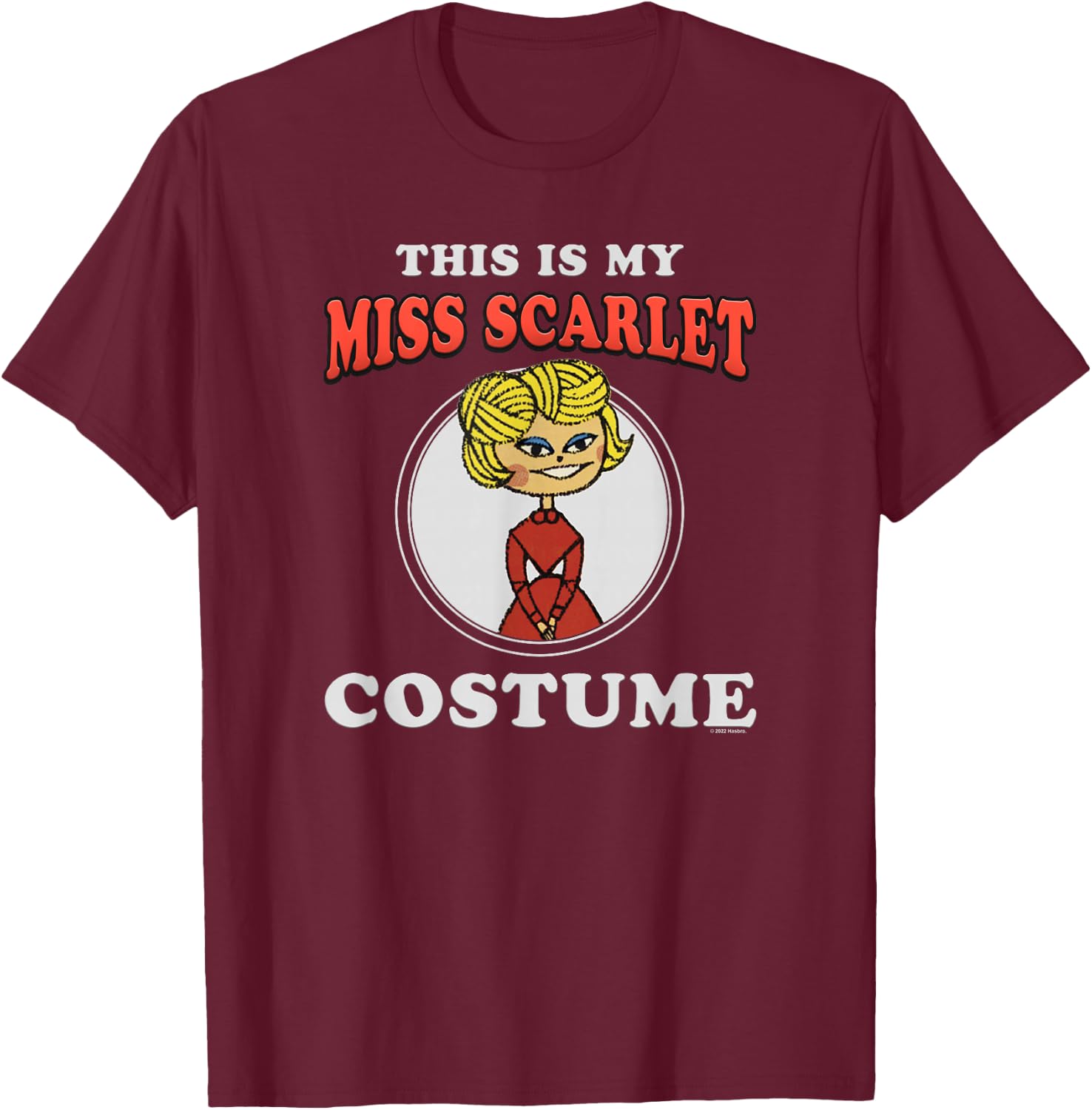 Clue This Is My Miss Scarlet Costume T-Shirt - T-Shirt | Maroon