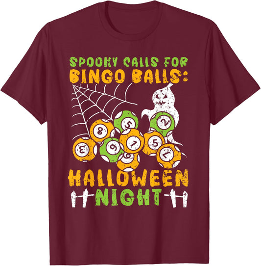 Bingo Halloween Trick Or Treat Bingo Player Bingo Caller T-Shirt - T-Shirt | Maroon