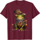 Steampunk frog engines power animals heart and soul T-Shirt - T-Shirt | Maroon