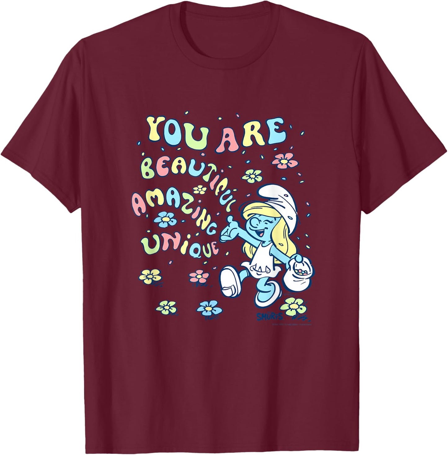 The Smurfs Beautiful Amazing Unique T-Shirt - T-Shirt | Maroon