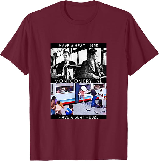Montgomery Alabama Brawl Folding Chair Riverboat Fight 2023 T-Shirt - T-Shirt | Maroon