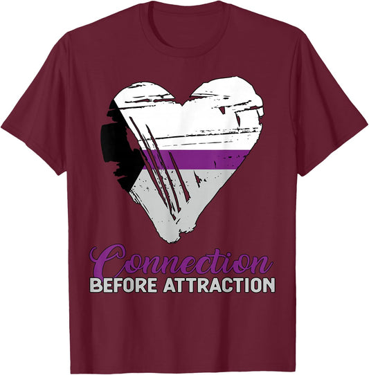 Demisexual Joke Quote Heart Demisexual Flag T-Shirt - T-Shirt | Maroon