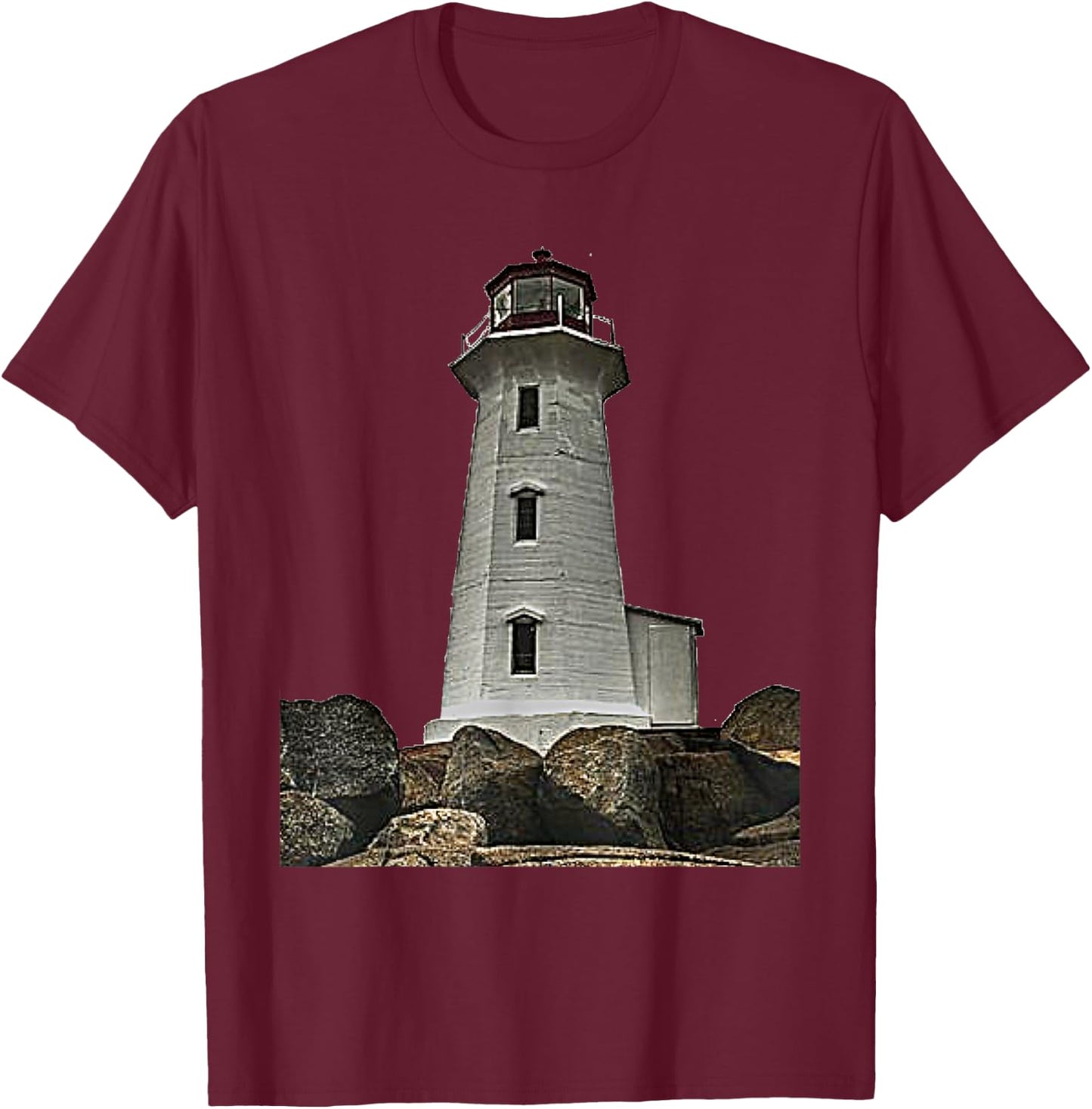 Lighthouse Shirt Beacon Light Tower T-Shirt - T-Shirt | Maroon