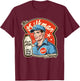 Cool Pop Poster Style 1950s The Milkman Comes Design T-Shirt - T-Shirt | Maroon