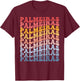 Palmeiras City Groovy Retro T-Shirt - T-Shirt | Maroon