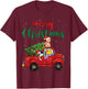 Merry Christmas Outfit Cats Truck Christmas T-Shirt - T-Shirt | Maroon